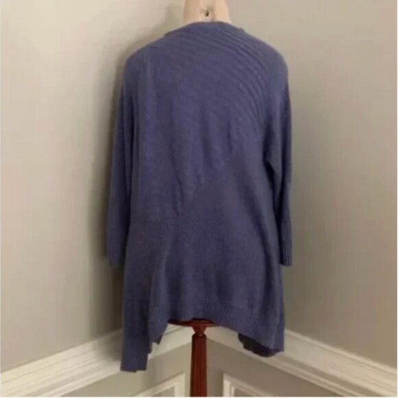 Eileen Fisher Women's Linen Blend Fly Away Cardigan Purple Size Medium - Picture 2 of 7